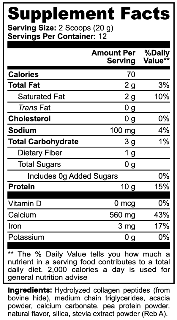 Grass-Fed Vanilla Collagen Creamer