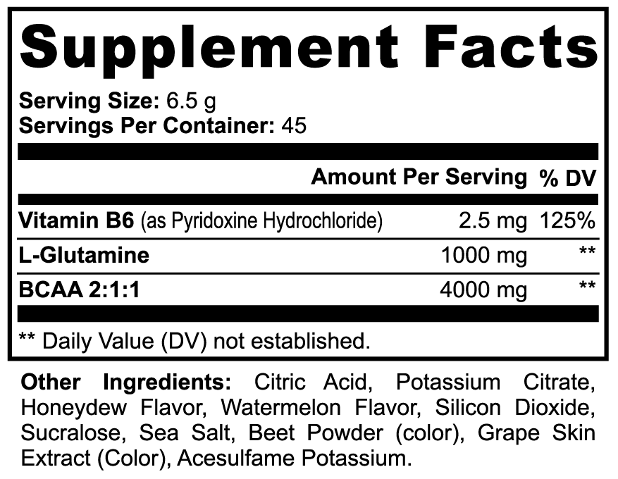 BCAA Pre & Post Workout Honeydew-Watermelon