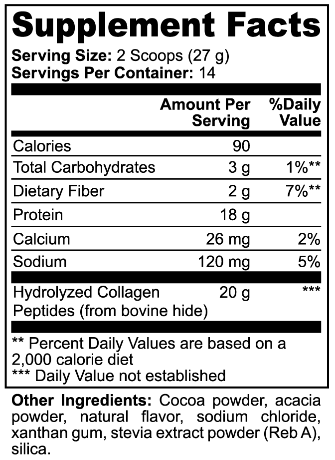 Grass-Fed Collagen Peptides Powder in Chocolate