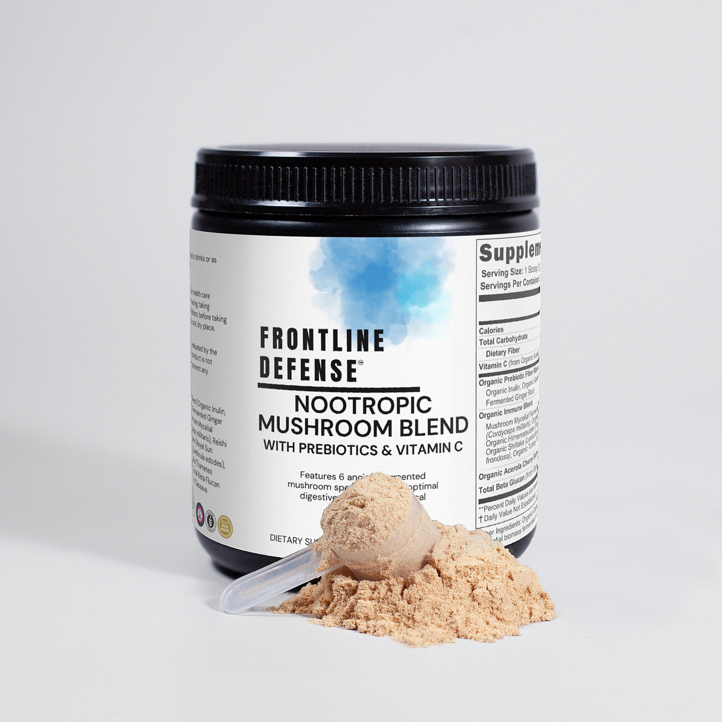 Nootropic Mushroom Blend with Prebiotics & Vitamin C