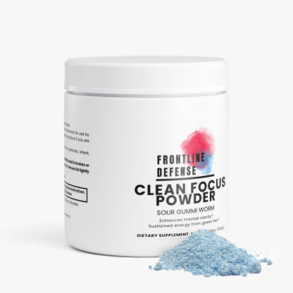 Clean Focus Powder in Sour Gummi Worm
