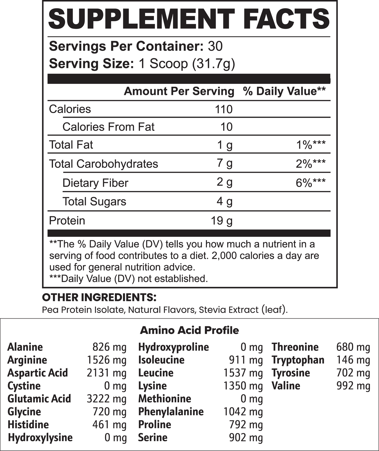 Vegan Chocolate Pea Protein Isolate