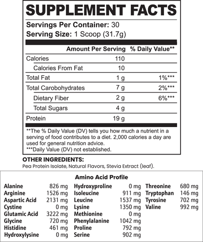 Vegan Chocolate Pea Protein Isolate