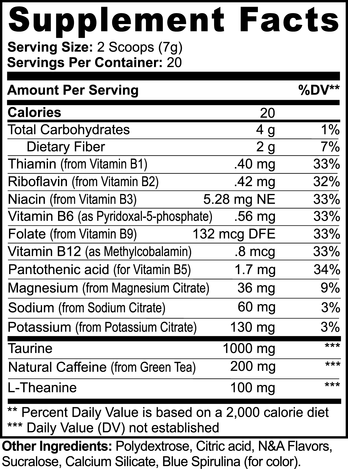 Clean Energy Powder Cotton Candy Flavor