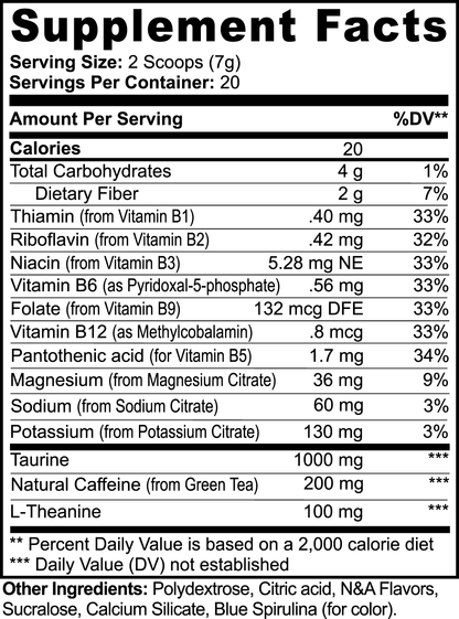 Clean Energy Powder Cotton Candy Flavor