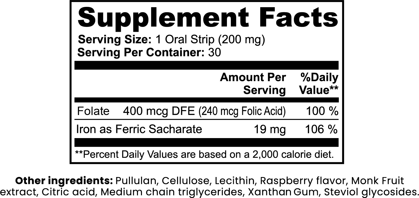 Iron & Folate Strips