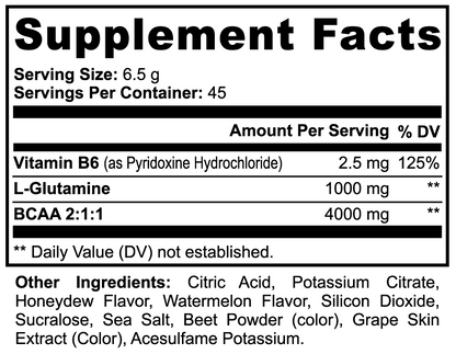 Clean BCAA Workout Powder in Honeydew Watermelon
