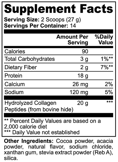 Grass-Fed Collagen Peptides Powder in Chocolate