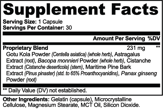 Mental Clarity Complex with Gotu Kola & Bacopa