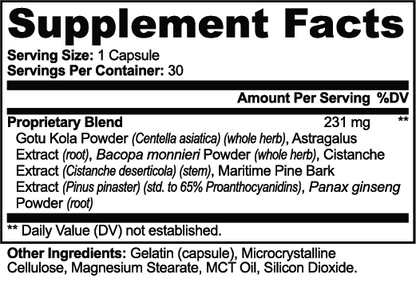 Mental Clarity Complex with Gotu Kola & Bacopa